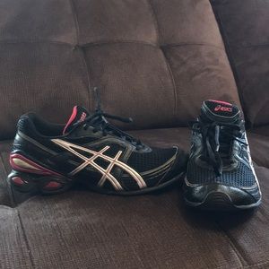 ASICS black/pink women’s sneakers